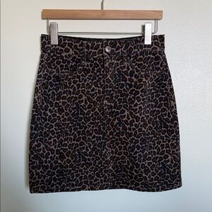 St. John's Bay Leopard Print Mini Skirt